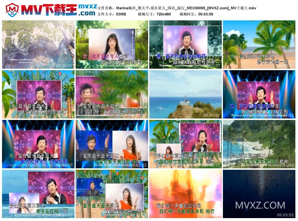 Marina杨洋_熊天平-爱在夏天_国语_流行_MEC00095